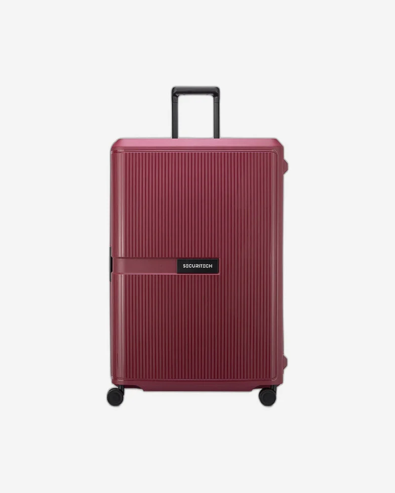 DELSEY Paris securitech stone by delsey paris 82 cm 4 double spinner wheels hardside check-in luggage trolley case - red